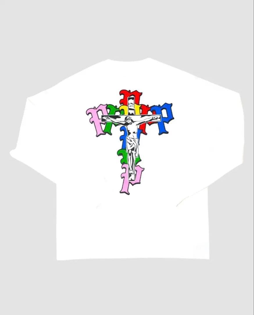 新品ファットランクCHIRIST LOGO COLORFUL P L/S TEE
