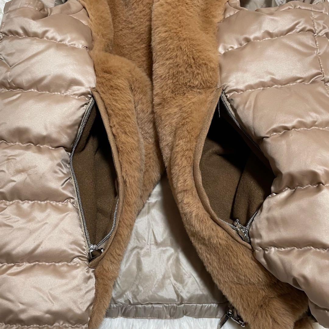 美品✨ Morabito blanc ファーベスト 38 ダウン切替 ブラウン