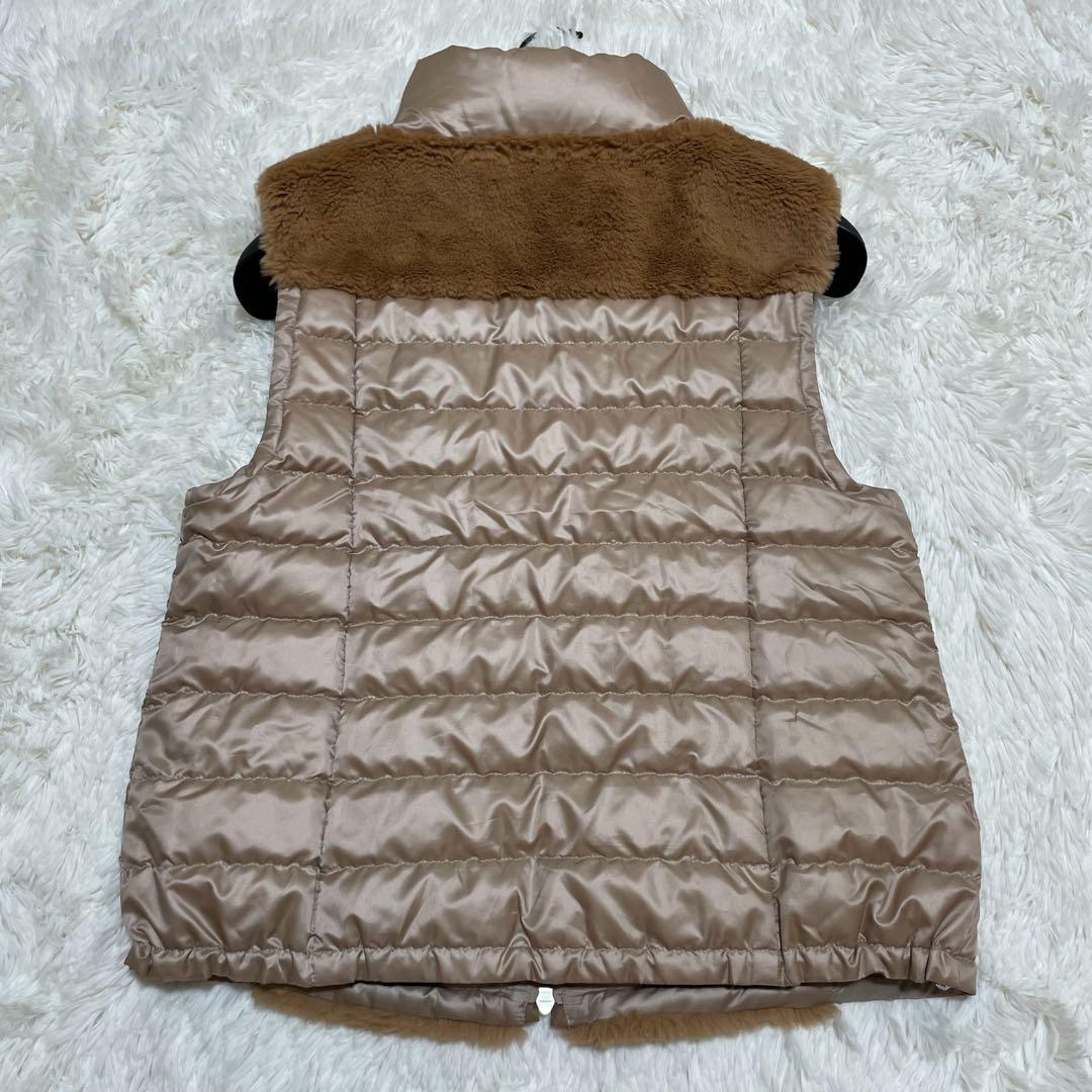 美品✨ Morabito blanc ファーベスト 38 ダウン切替 ブラウン