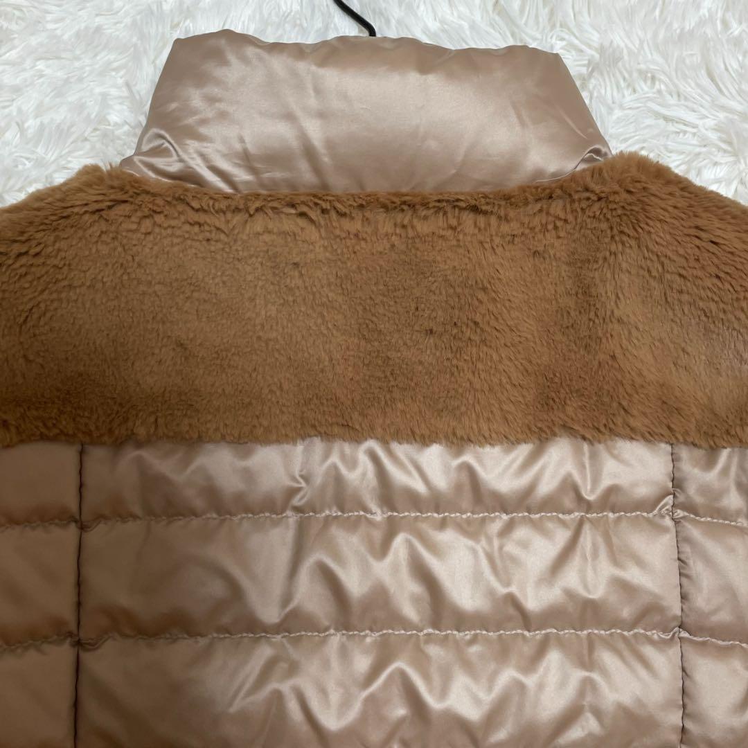 美品✨ Morabito blanc ファーベスト 38 ダウン切替 ブラウン