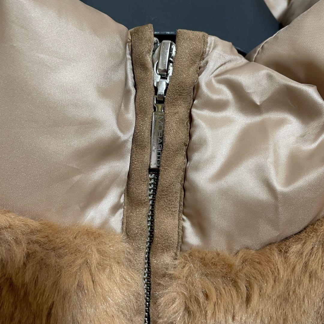 美品✨ Morabito blanc ファーベスト 38 ダウン切替 ブラウン