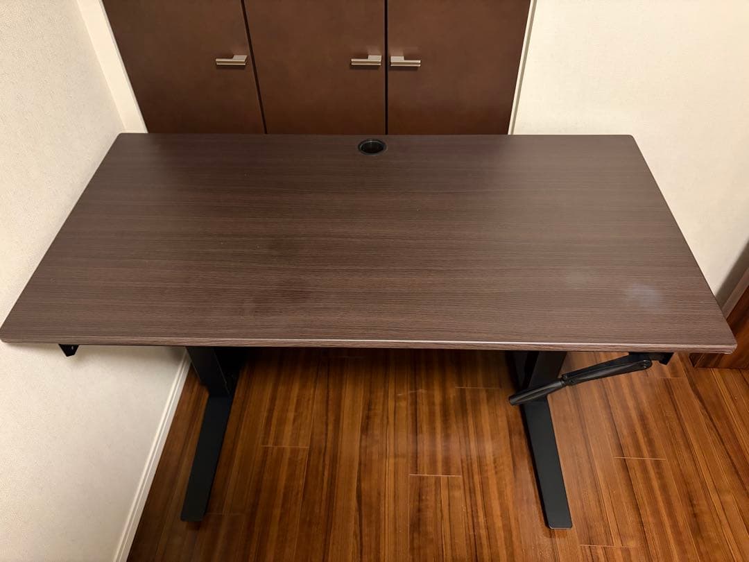 【送料込み】ニトリ NITORI 手動式昇降デスク マーフィー2 ダークブラウン