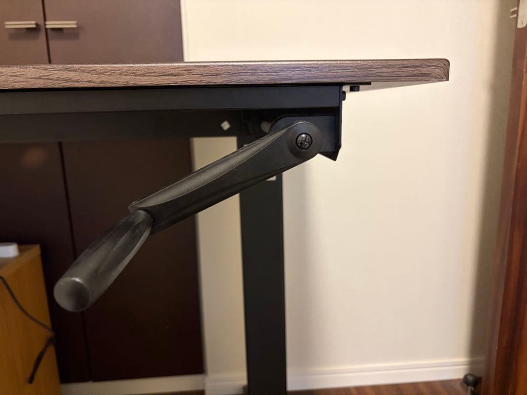 【送料込み】ニトリ NITORI 手動式昇降デスク マーフィー2 ダークブラウン