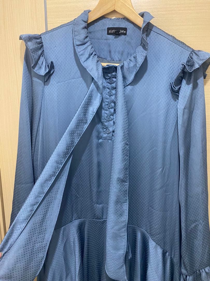 美品sister jane（シスタージェーン）長袖 ボウタイ ワンピース ドレス