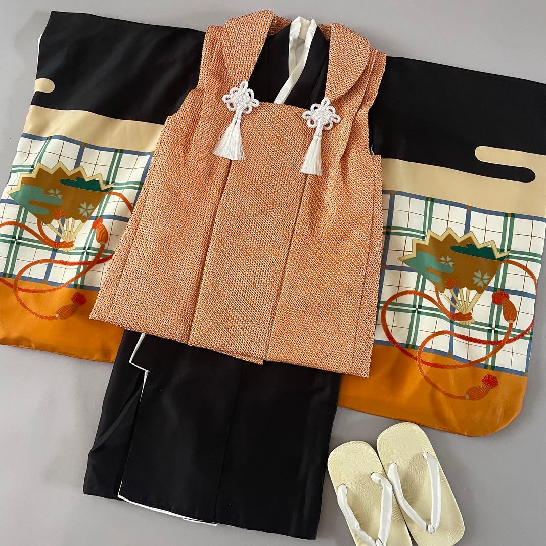 七五三　3歳　正絹お着物　被布コーデセット