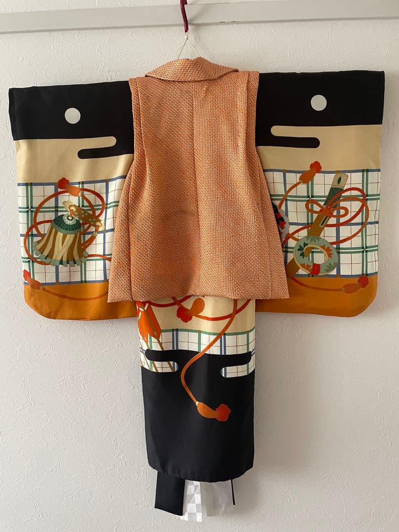 七五三　3歳　正絹お着物　被布コーデセット