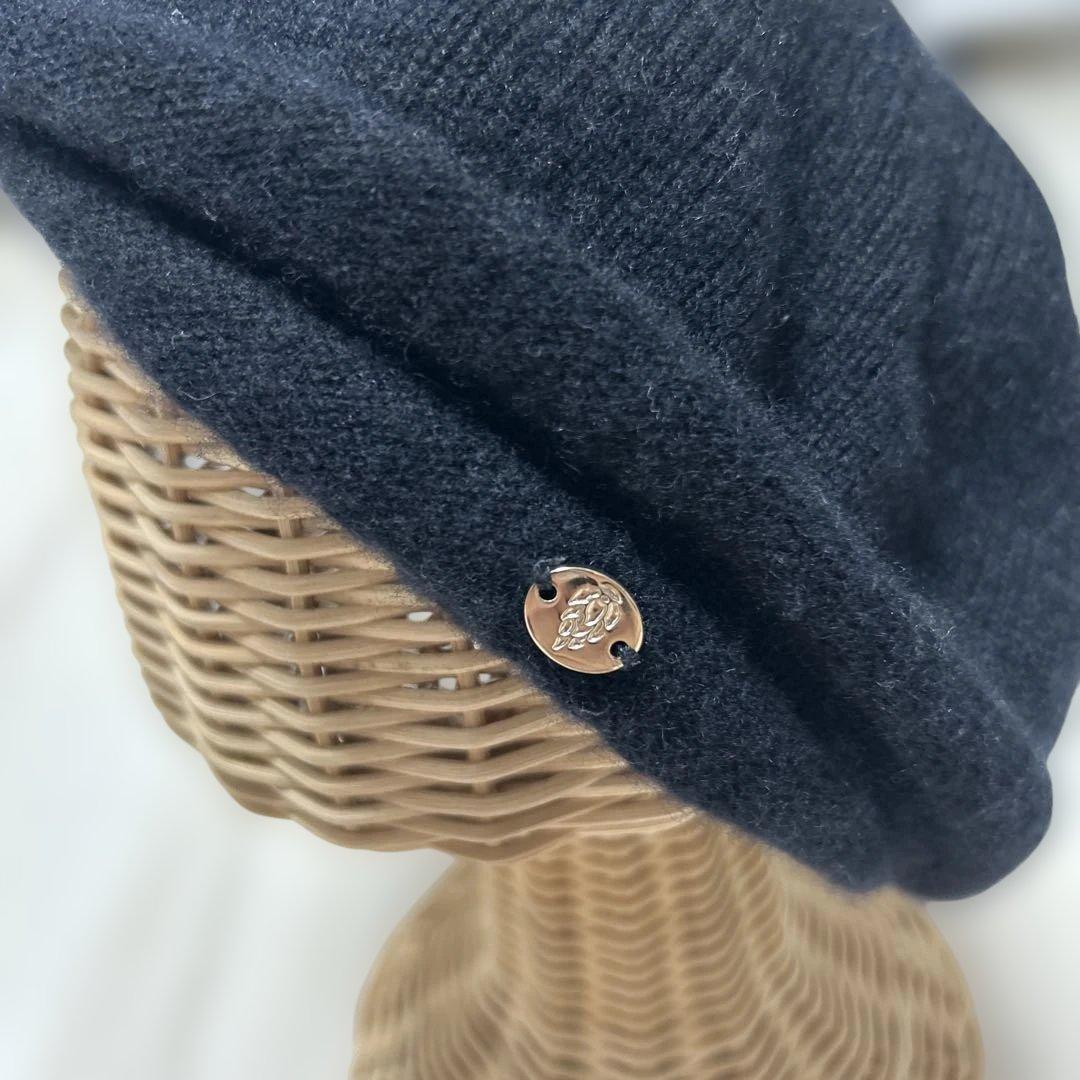 ★最終価格★ヘレンカミンスキー ブラックカシミヤ100% ベレー帽※1.2回着用