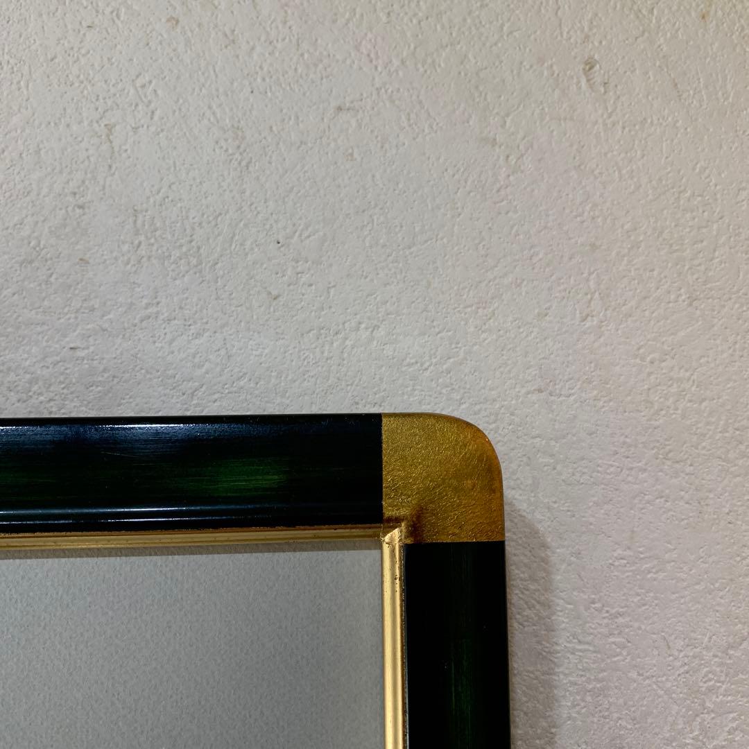 藤田嗣治　模写　水彩肉筆画　P6相当　サイン有り　裏板鑑定あり『猫を抱いた少女』