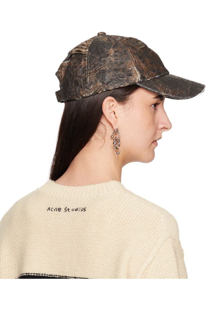 新品未使用品　acne studios ダメージモノグラムキャップ
