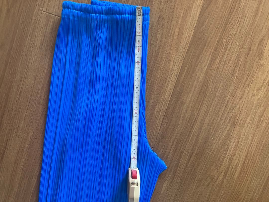 PLEATS PLEASE 青 プリーツパンツ 約100cm