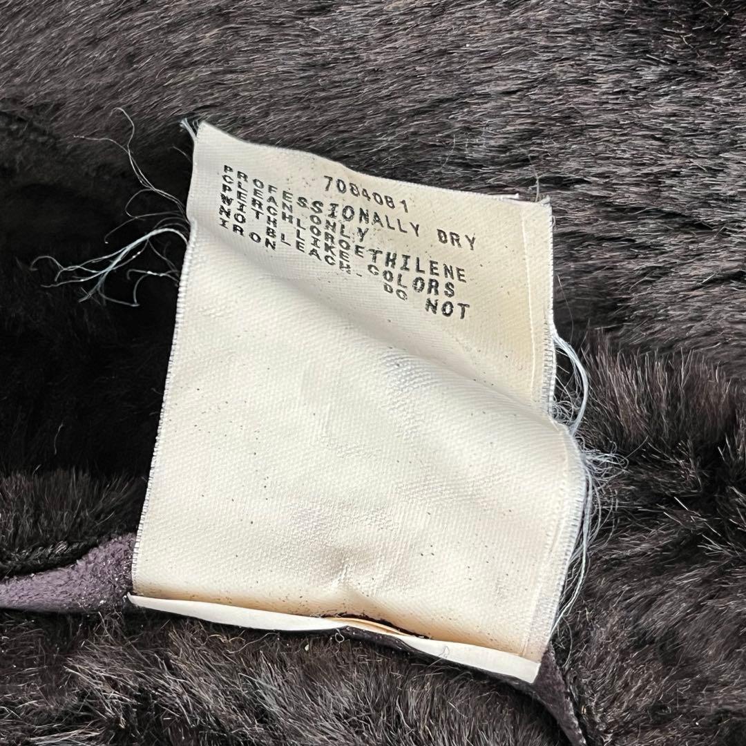 【美品】マックスマーラ ロングコート ムートン風 ファー スエード 大きいサイズ