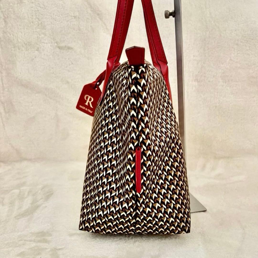 極美品✨️ロベルタピエリ トートバッグ タタミ 赤 収納◎ A4可