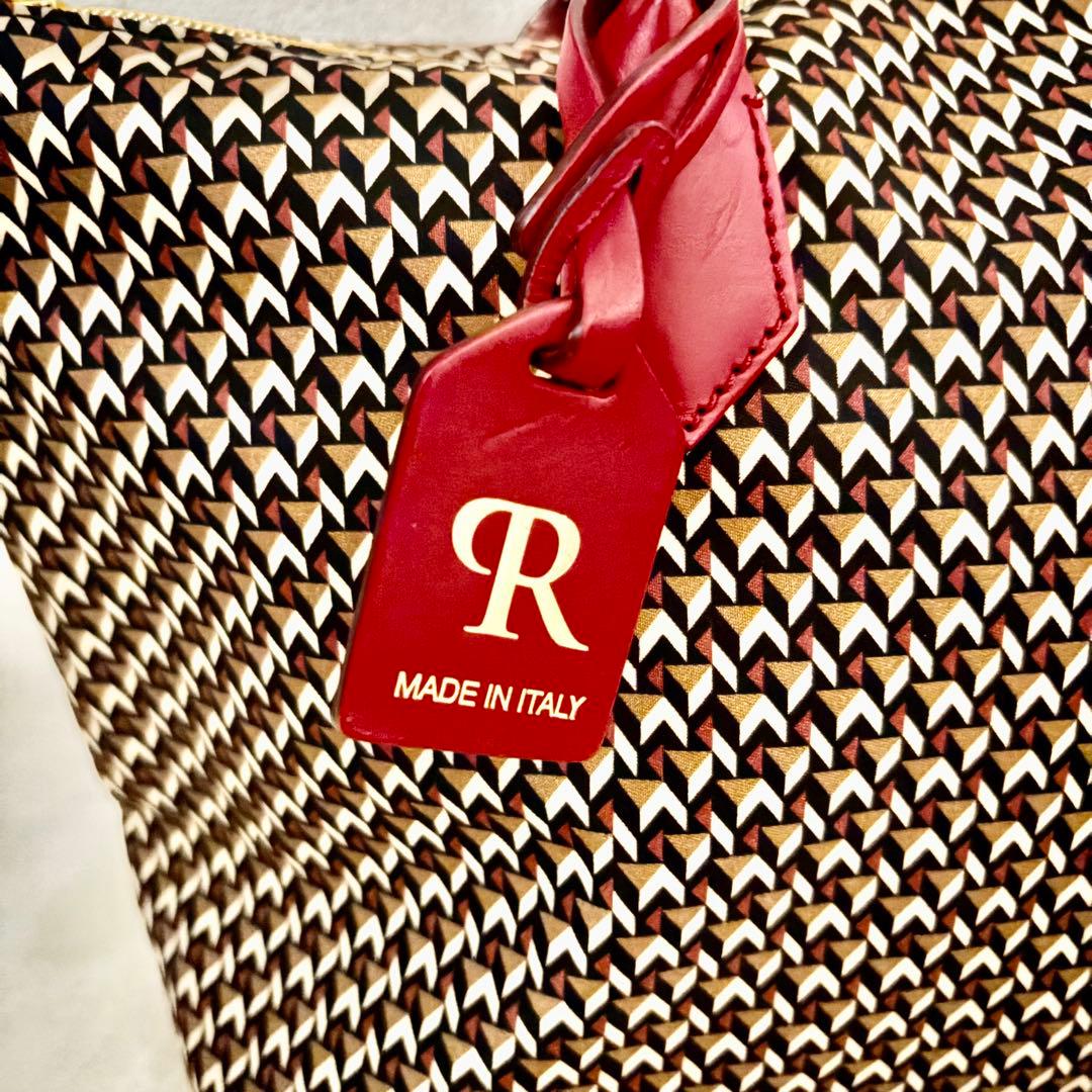 極美品✨️ロベルタピエリ トートバッグ タタミ 赤 収納◎ A4可