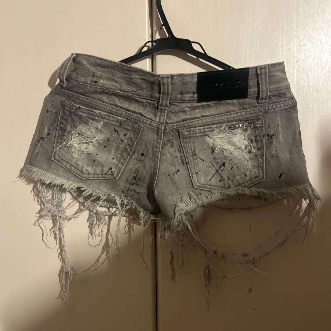 LIT SERVICE ダメージ加工ショートパンツ グレー 平成ギャル y2k