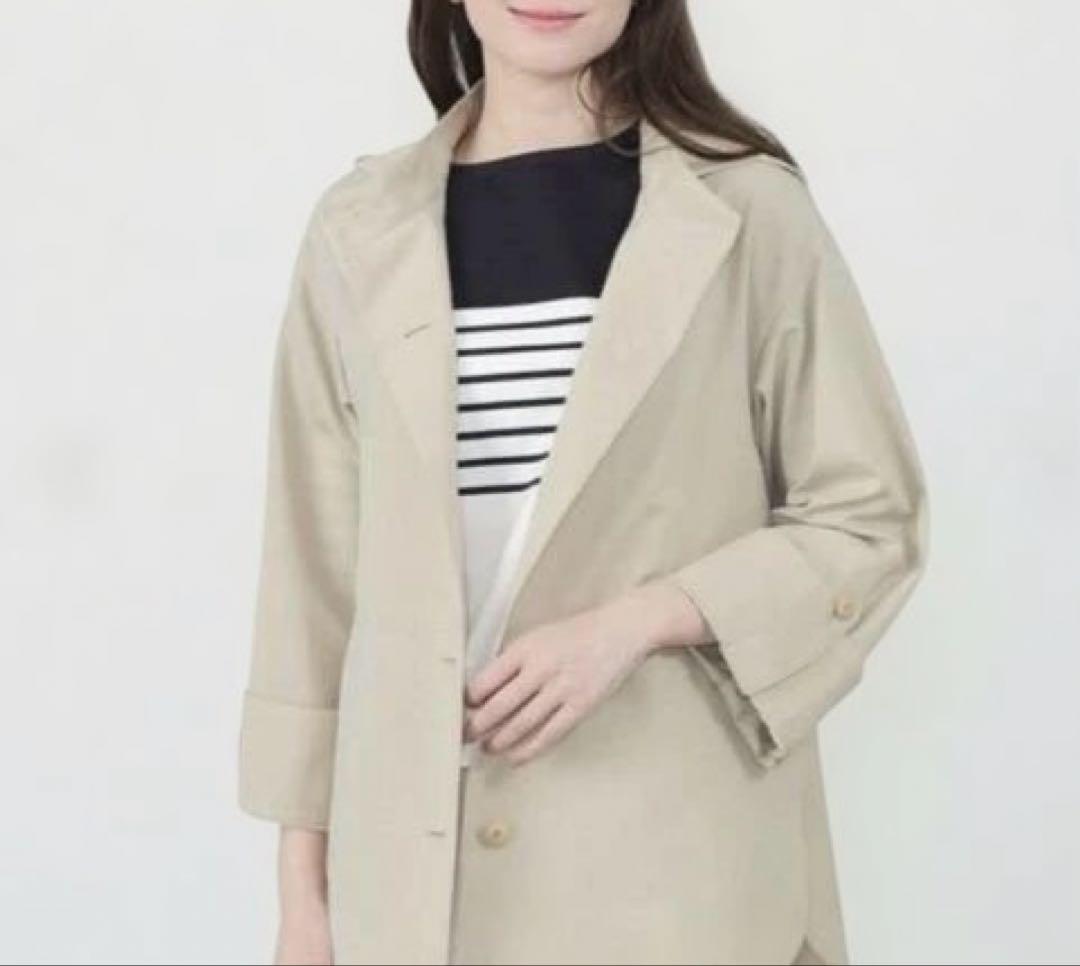 アマカベージュ スプリングハーフコート（サイズ40）