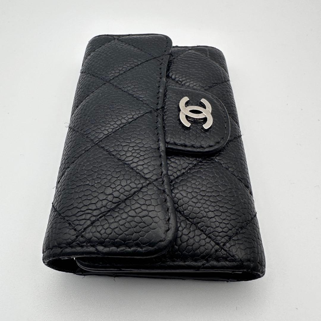 CHANEL シャネル キャビアスキン マトラッセ キーケース 6連