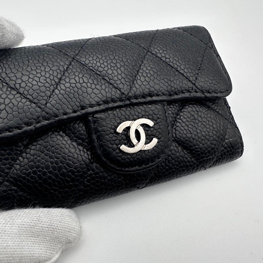 CHANEL シャネル キャビアスキン マトラッセ キーケース 6連