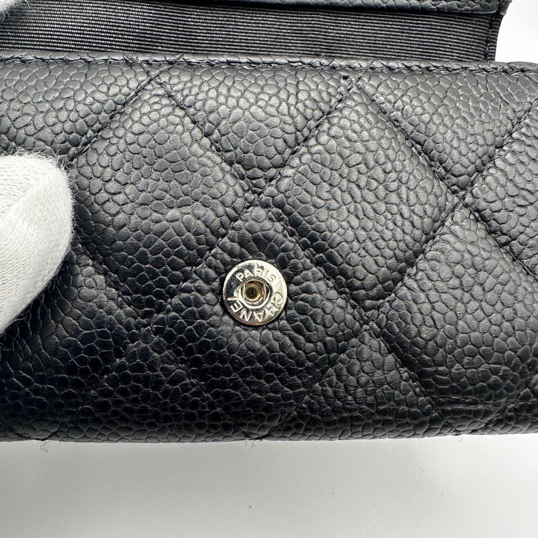 CHANEL シャネル キャビアスキン マトラッセ キーケース 6連