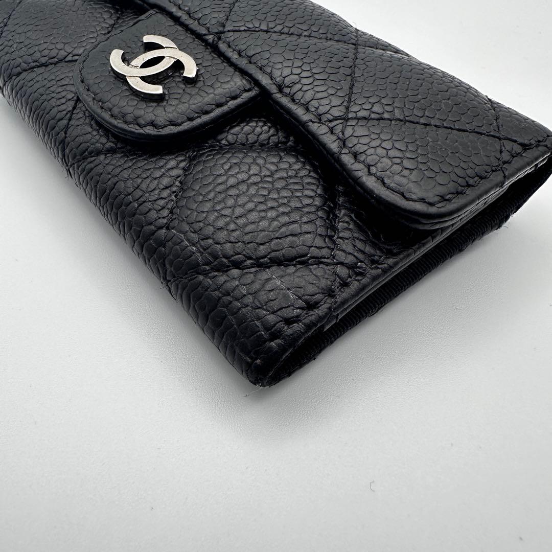 CHANEL シャネル キャビアスキン マトラッセ キーケース 6連