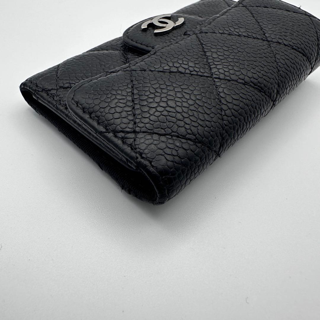 CHANEL シャネル キャビアスキン マトラッセ キーケース 6連