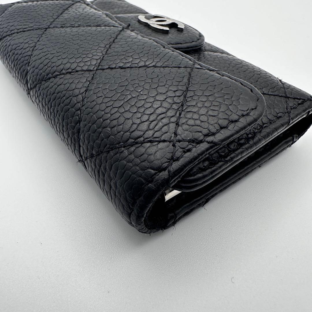 CHANEL シャネル キャビアスキン マトラッセ キーケース 6連