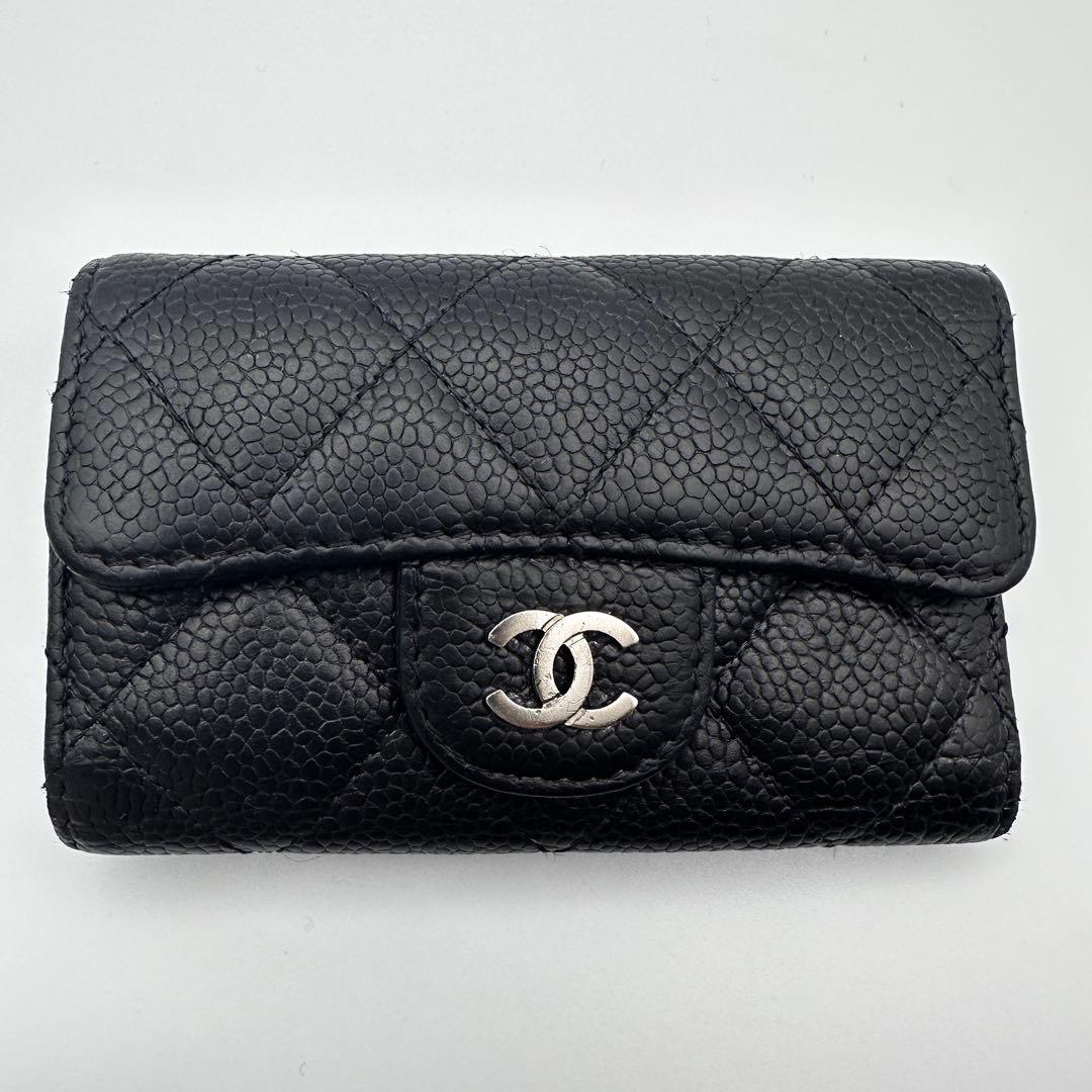 CHANEL シャネル キャビアスキン マトラッセ キーケース 6連