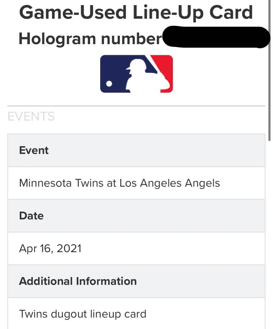 No.2【激レア】実使用品　大谷翔平　マエケン　ラインナップカード