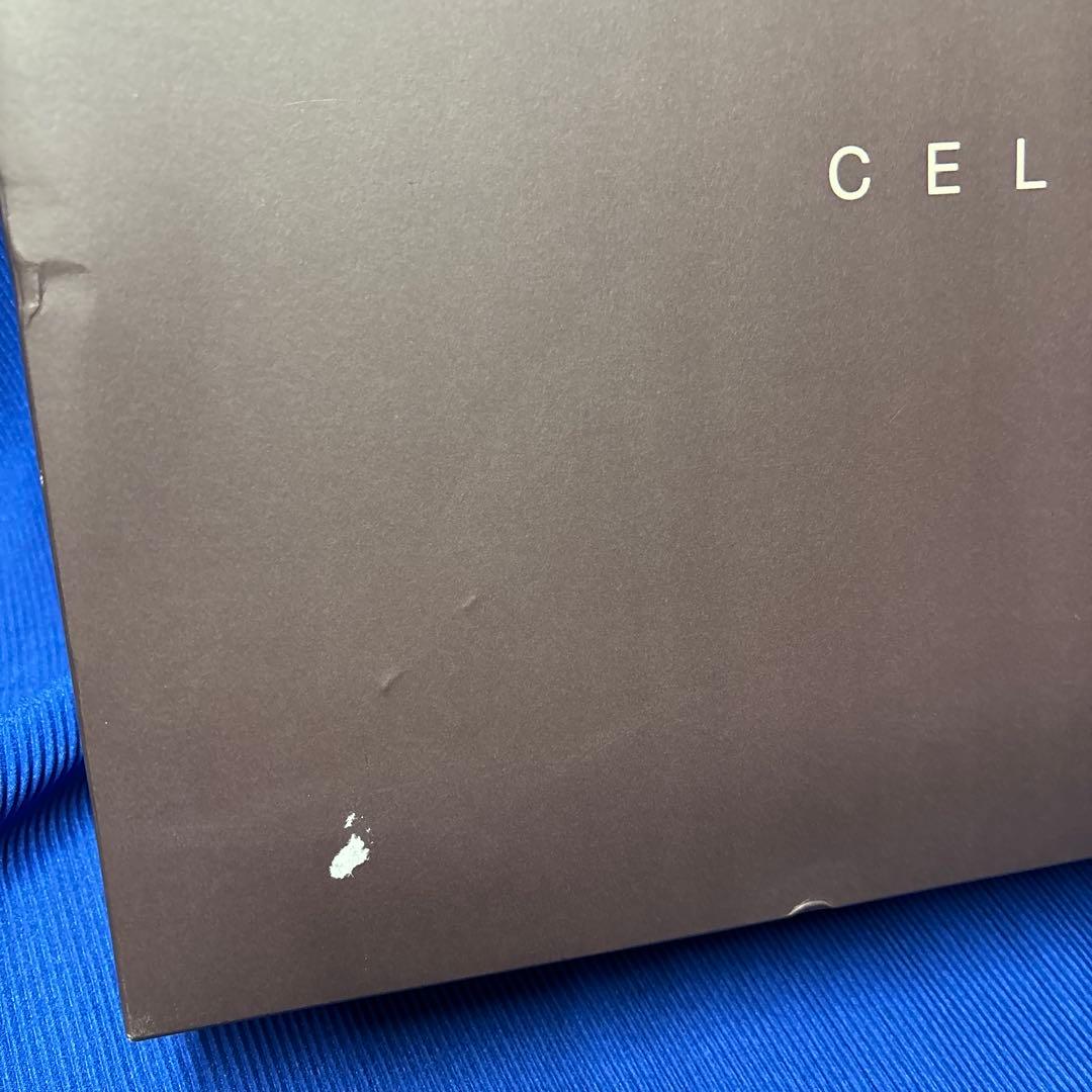 未使用自宅保管CELINE 綿毛布マカダム柄ベージュクリーム140x200cm