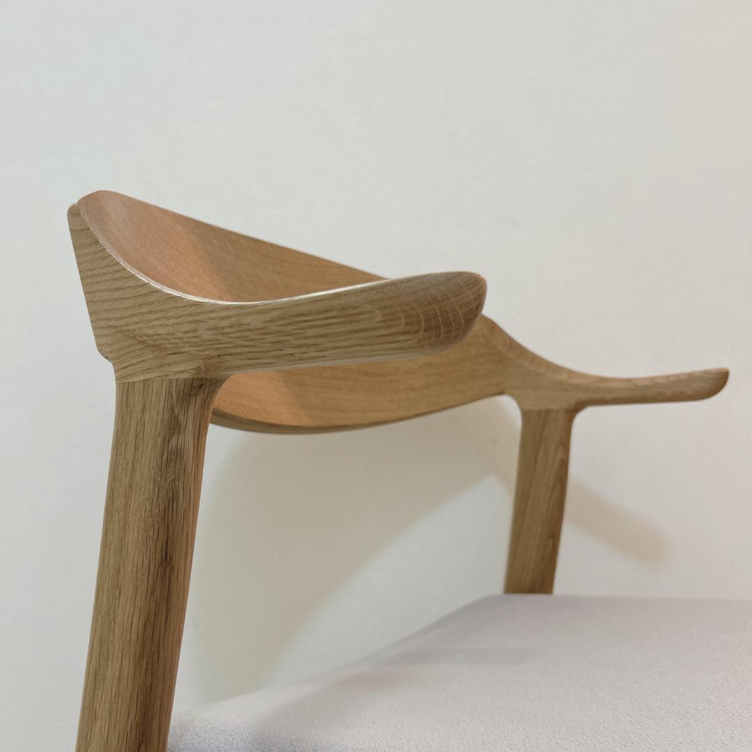 ナガノインテリア DC354 アームチェア オーク グレー