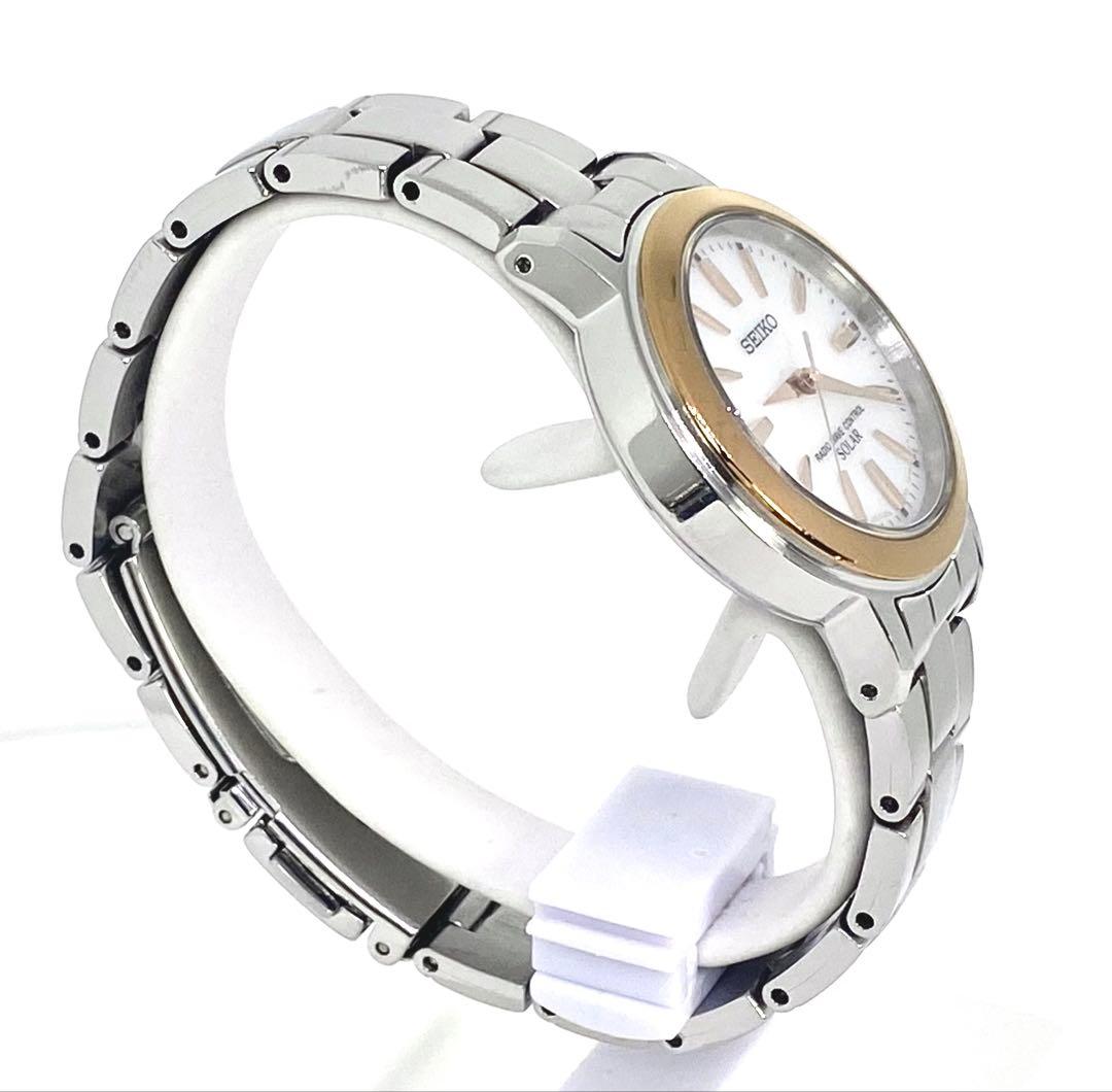 SEIKO☆セイコー☆電波ソーラー☆軽量☆コンビカラー☆レディス☆腕時計