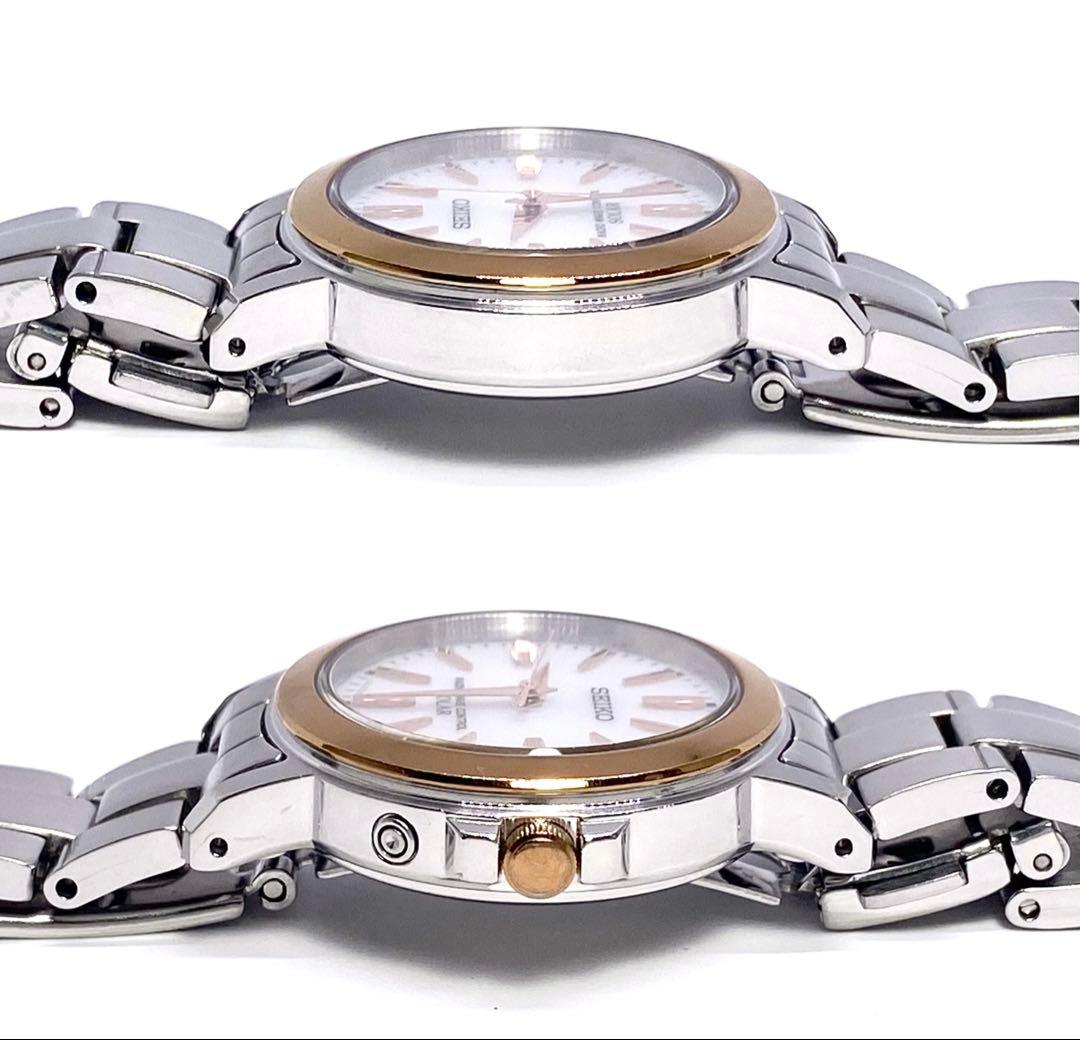 SEIKO☆セイコー☆電波ソーラー☆軽量☆コンビカラー☆レディス☆腕時計