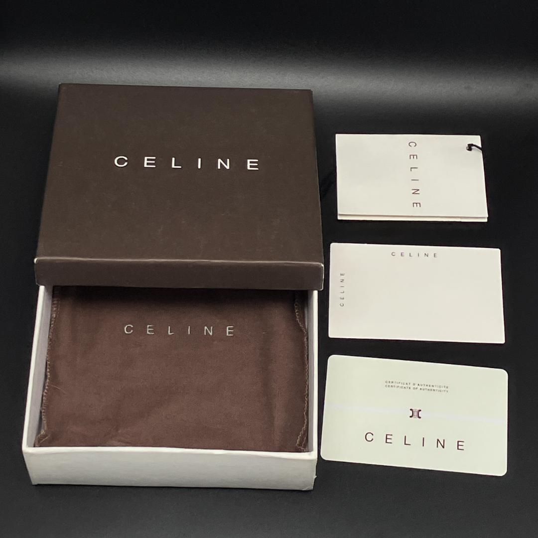 【美品/箱付き/稼働】セリーヌ マカダム シェル文字盤 腕時計 新品電池