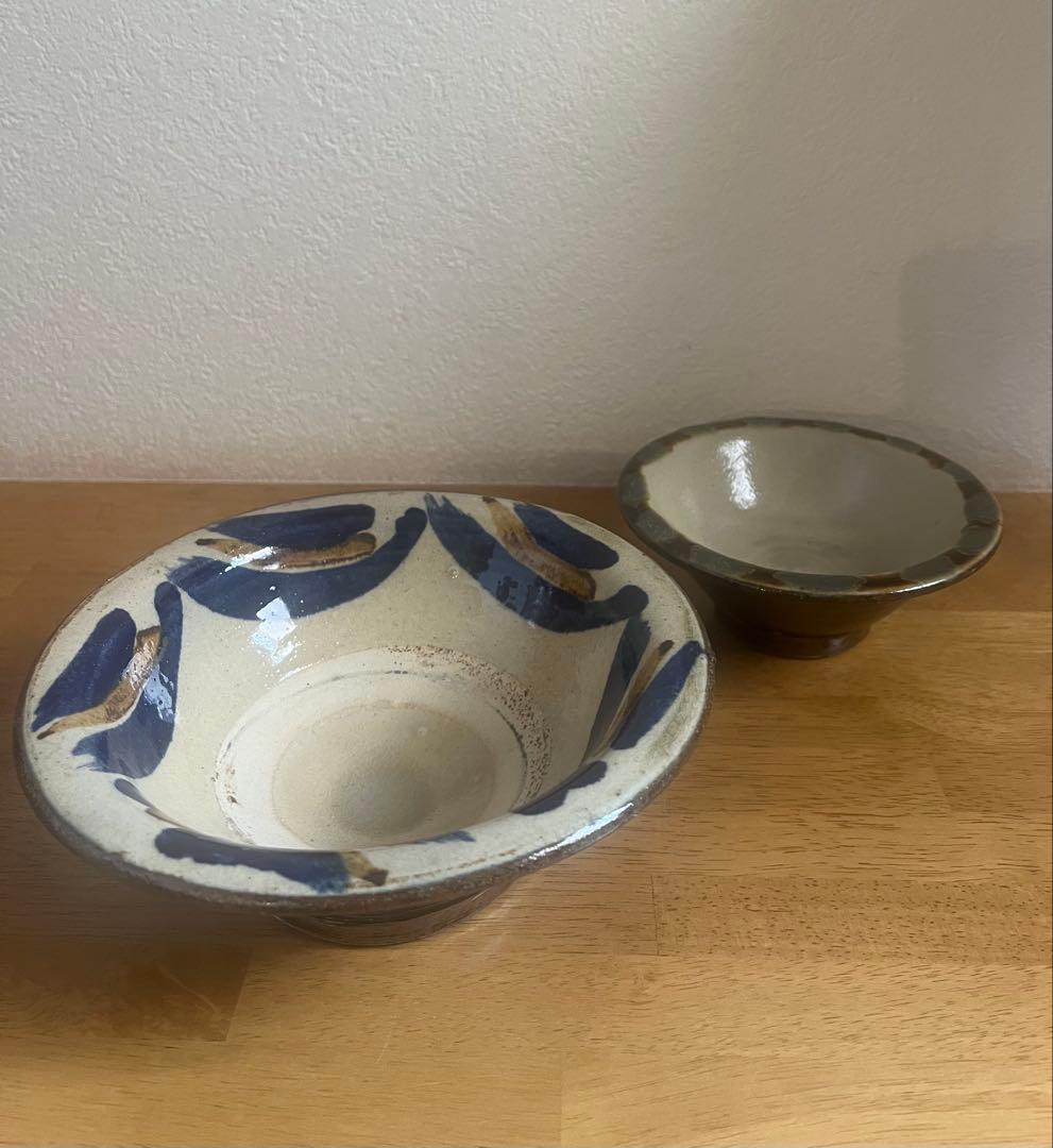 やちむん　北窯　大皿、ワンブー、小皿　6点