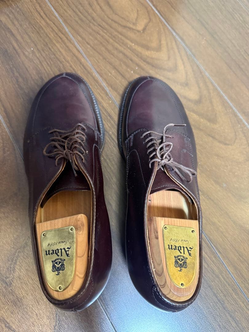 専用Alden バーガンディVチップ　コードバン　ドレスシューズ6 1/2インチ
