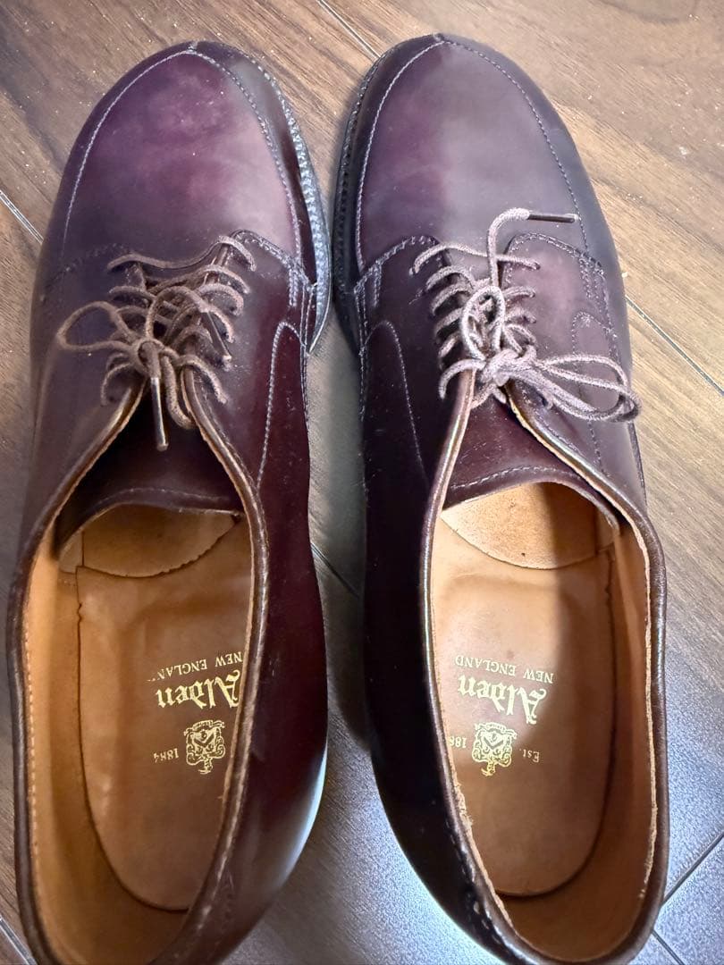 専用Alden バーガンディVチップ　コードバン　ドレスシューズ6 1/2インチ