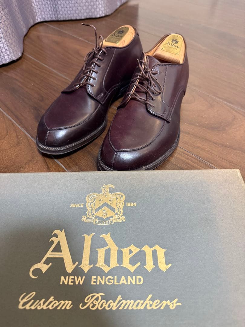 専用Alden バーガンディVチップ　コードバン　ドレスシューズ6 1/2インチ