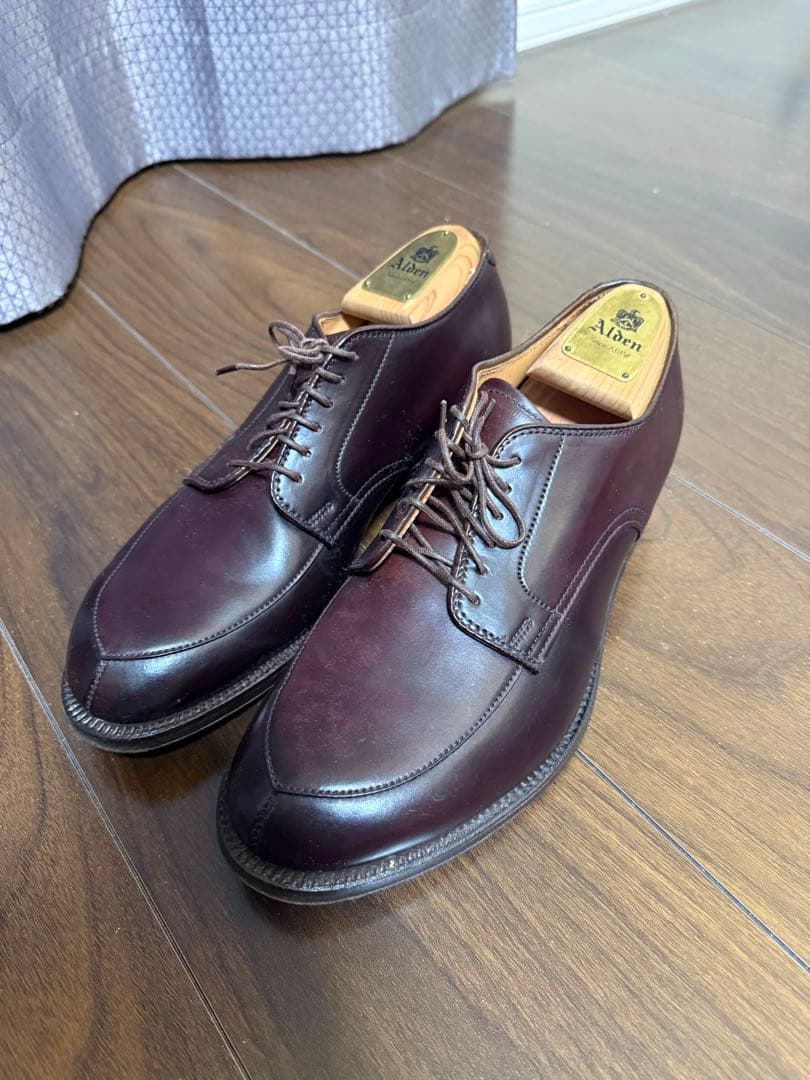 専用Alden バーガンディVチップ　コードバン　ドレスシューズ6 1/2インチ