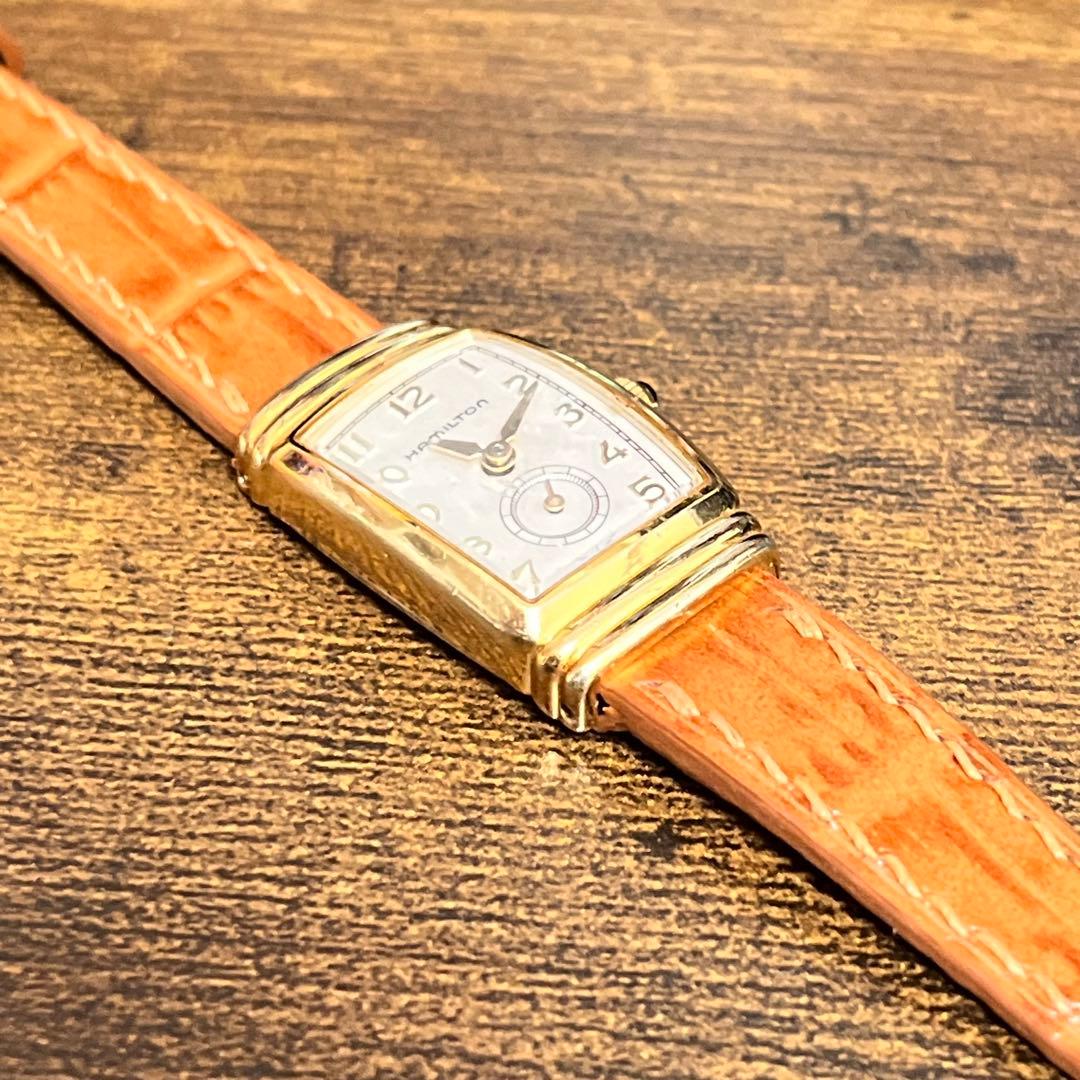 【HAMILTON 】ゴールド アナログ腕時計【稼働中】