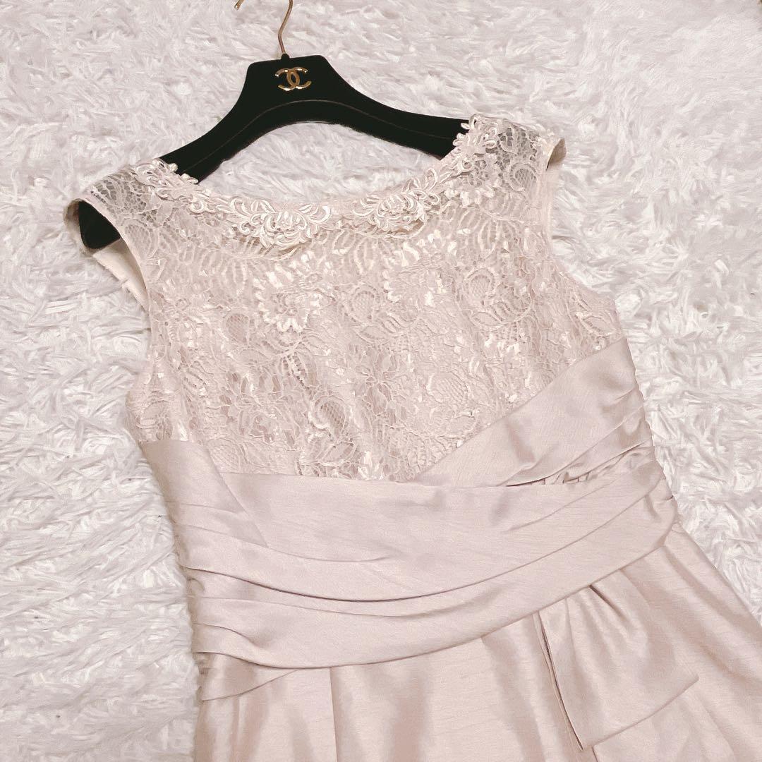 高級 東京ソワール マザーズ ドレス ロング ドレス レース ボレロ ベージュ