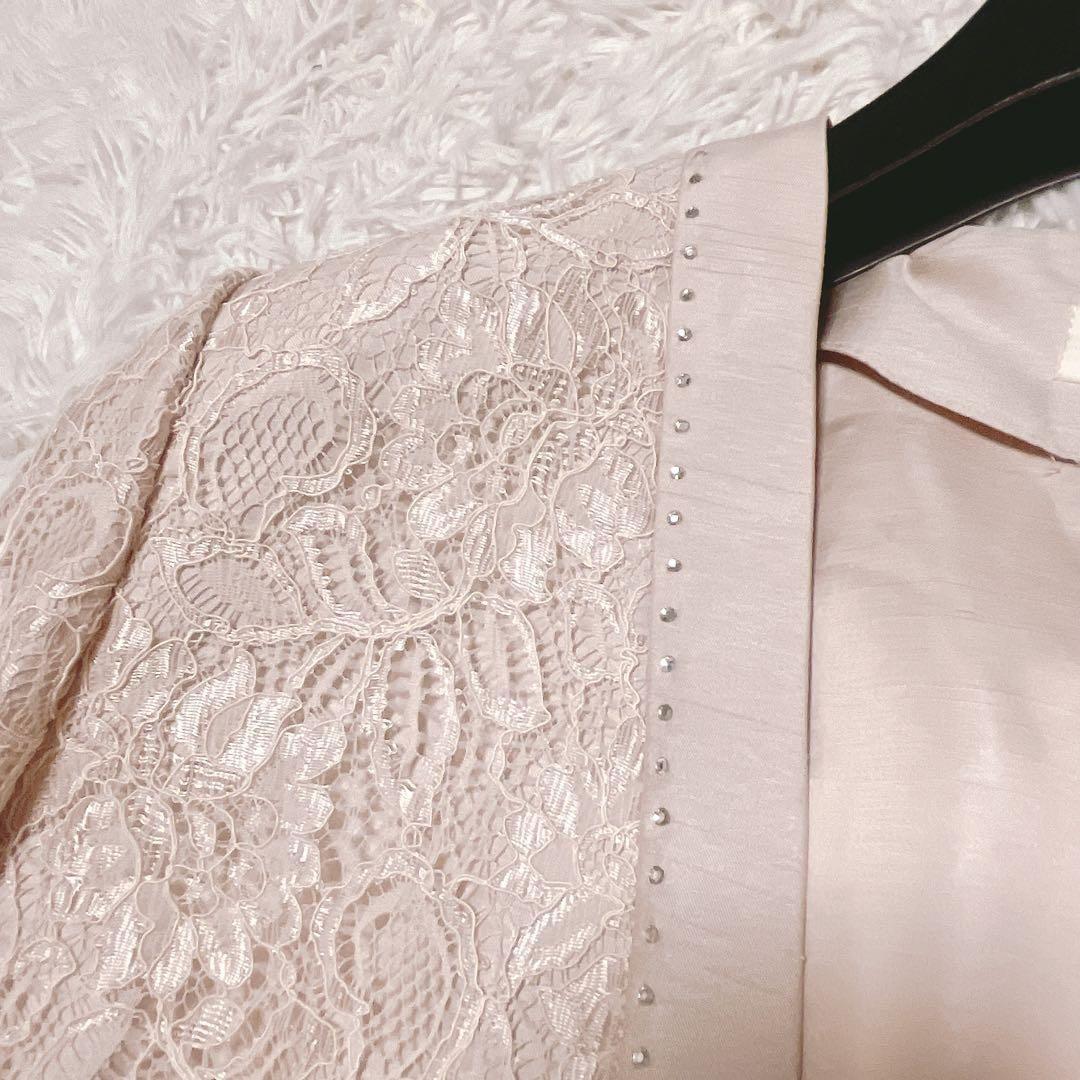 高級 東京ソワール マザーズ ドレス ロング ドレス レース ボレロ ベージュ