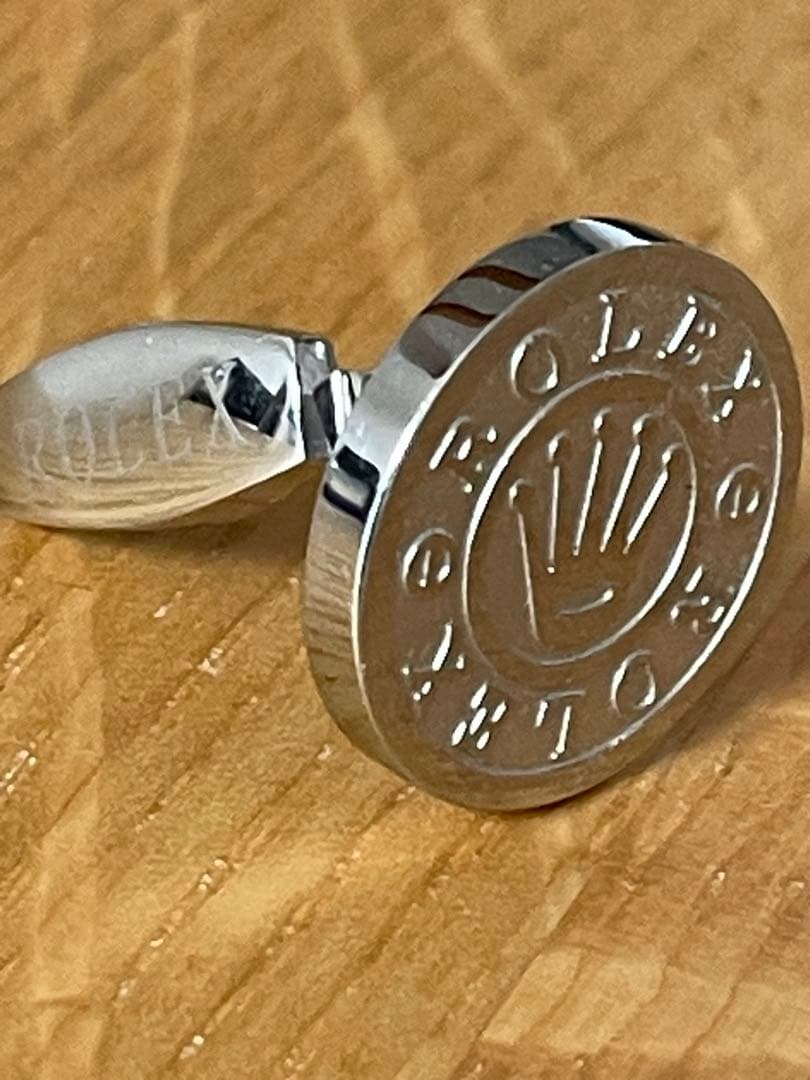 ROLEX シルバー カフリンクス 専用ボックス付き