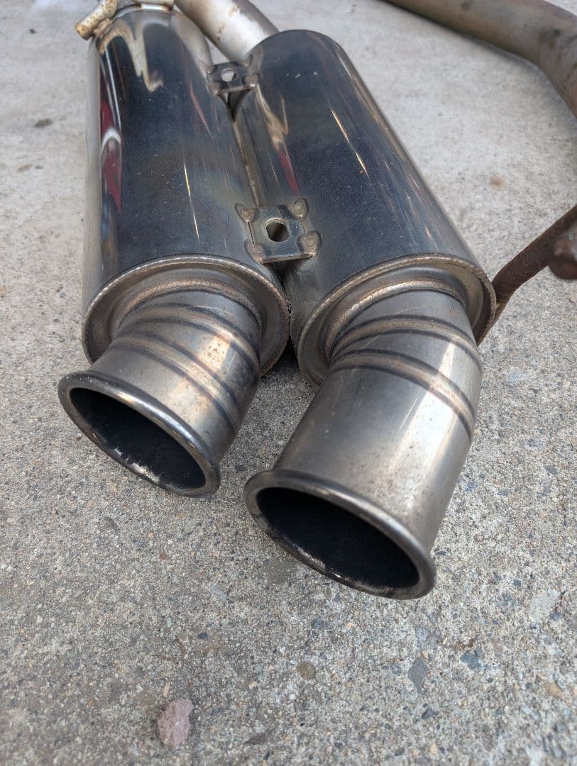 JB23ステンレス デュアルマフラー ツインテール