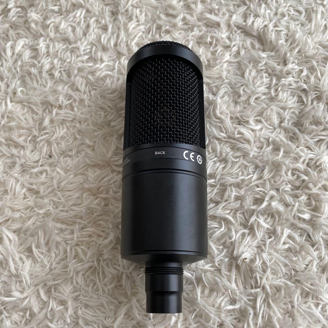 audio technica AT2020 コンデンサーマイク　スタンド付き！