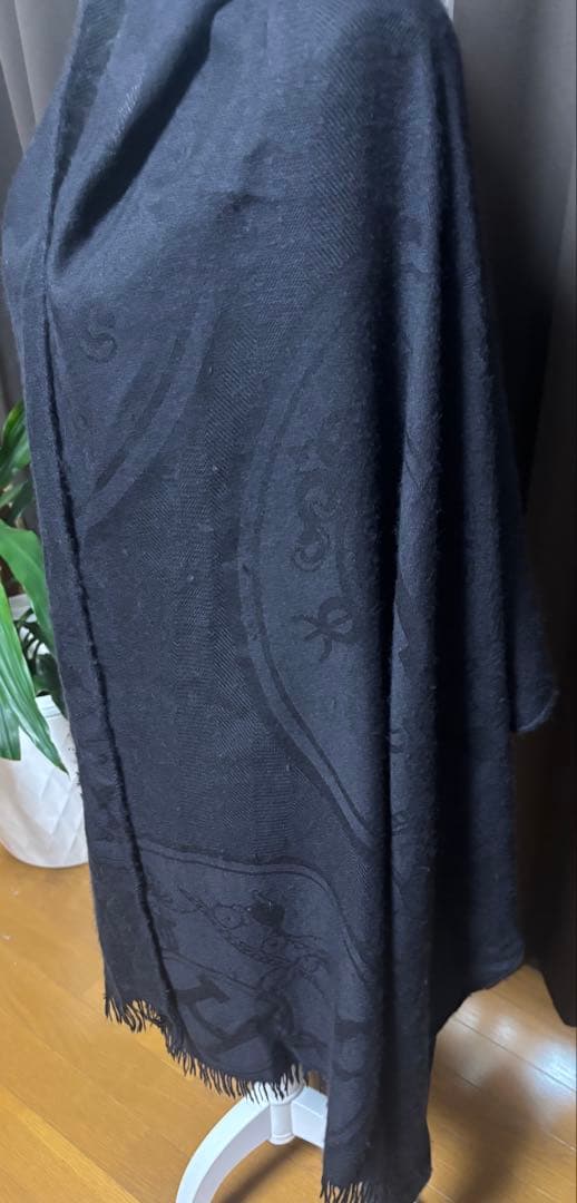 ★HERMESニューリブリス大判ストール★カシミアシルクマフラー