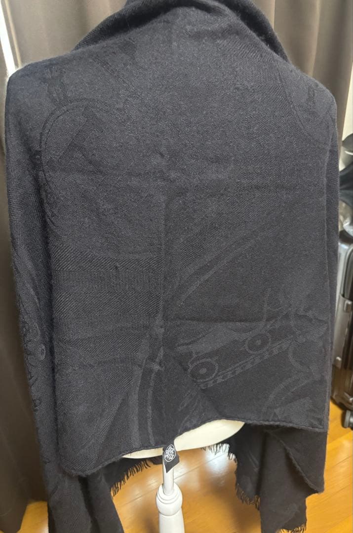 ★HERMESニューリブリス大判ストール★カシミアシルクマフラー