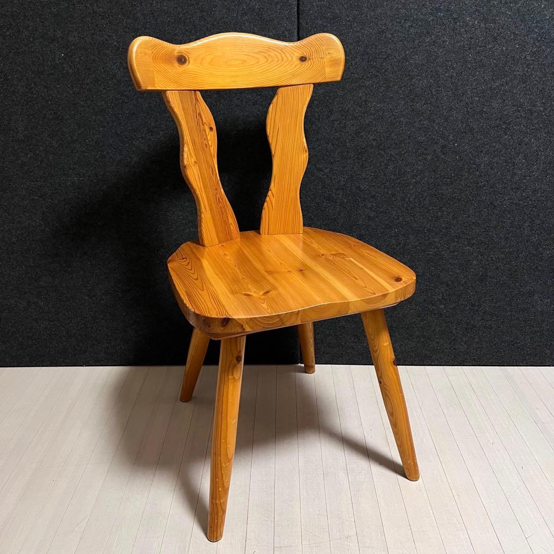 カントリーチェア　ダイニングチェア　パイン材　アンティーク　ヴィンテージ　木製