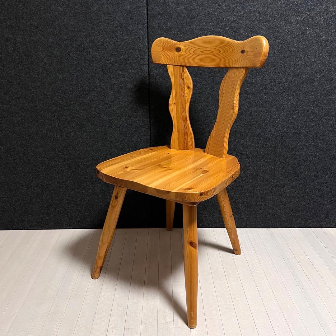 カントリーチェア　ダイニングチェア　パイン材　アンティーク　ヴィンテージ　木製