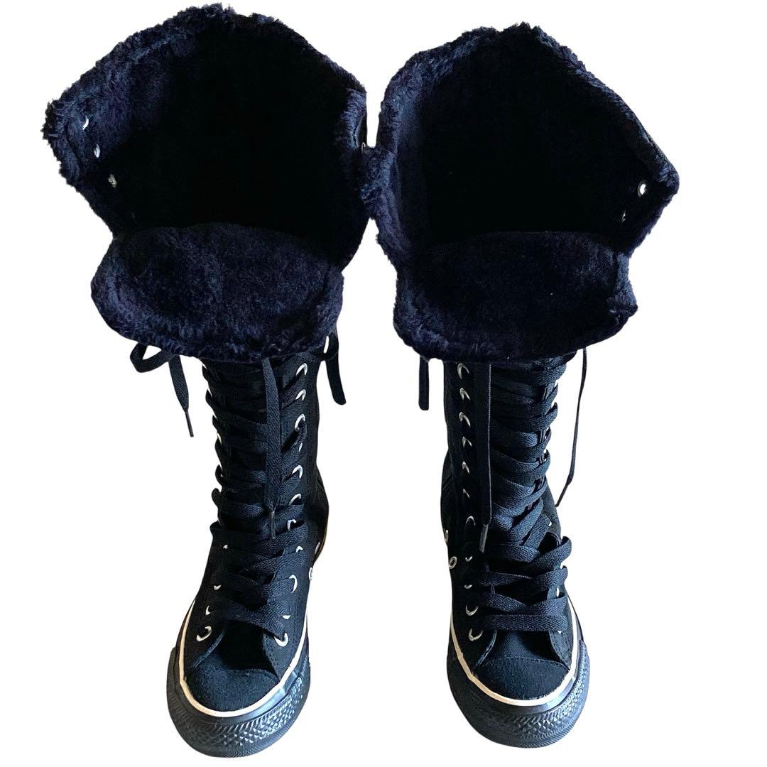 【廃盤希少・23cm】コンバース オールスター ロングブーツ 20ホール　裏ボア