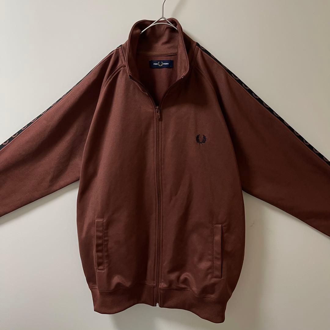 極美品 L】フレッドペリー刺繍トラックジャケットFred古着ジャージトップえんじ