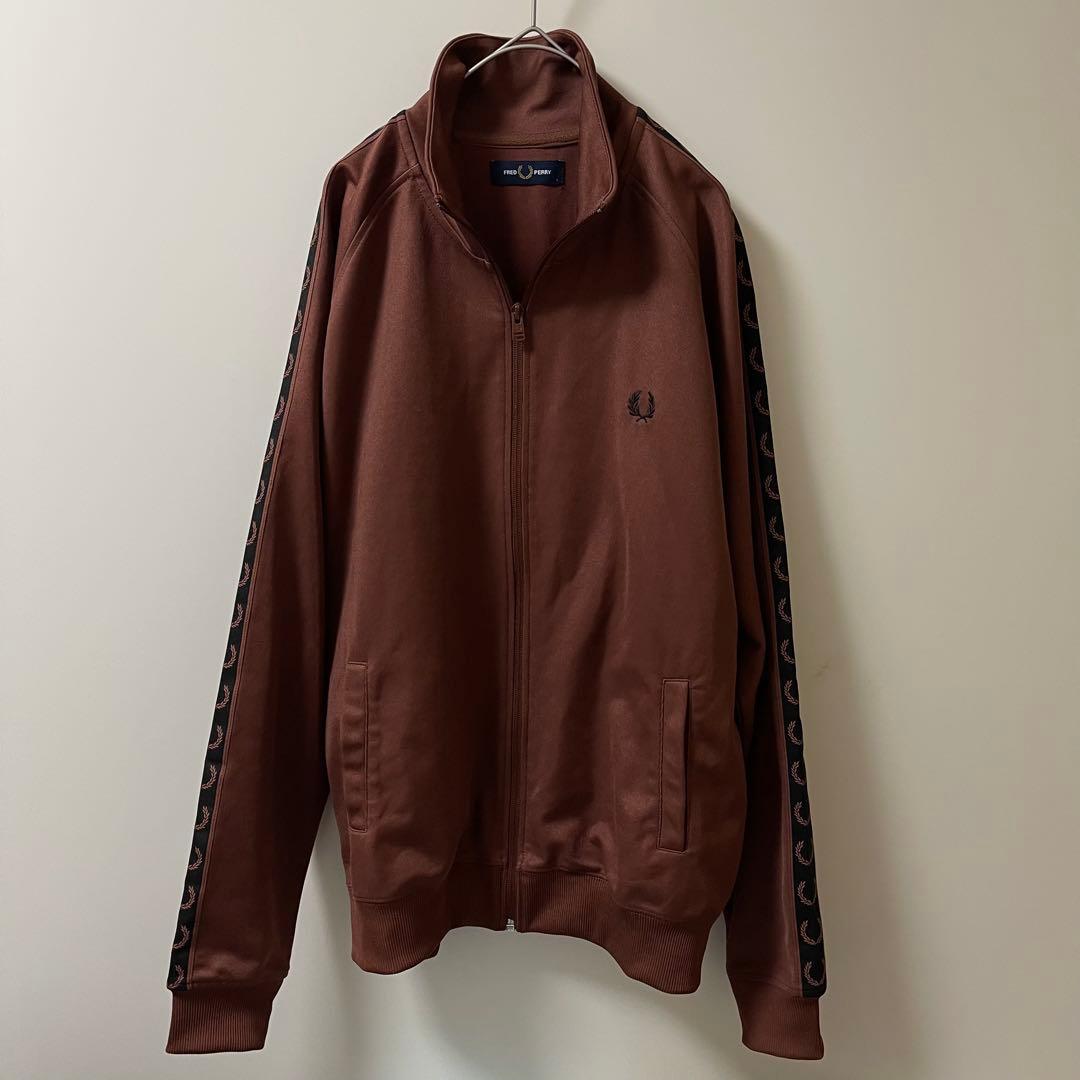 極美品 L】フレッドペリー刺繍トラックジャケットFred古着ジャージトップえんじ